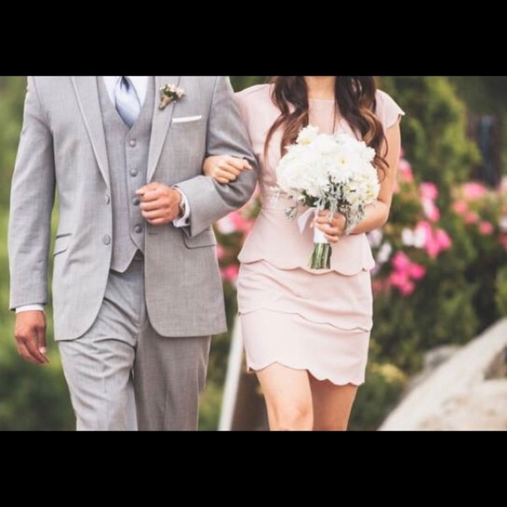 Blush scalloped dress - urban outfitters